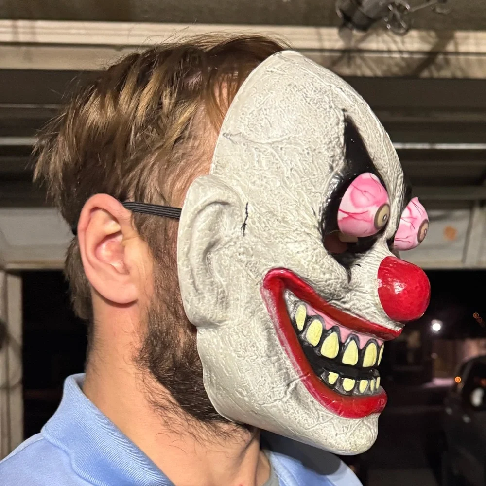New scary clown fade mask Halloween costume adult